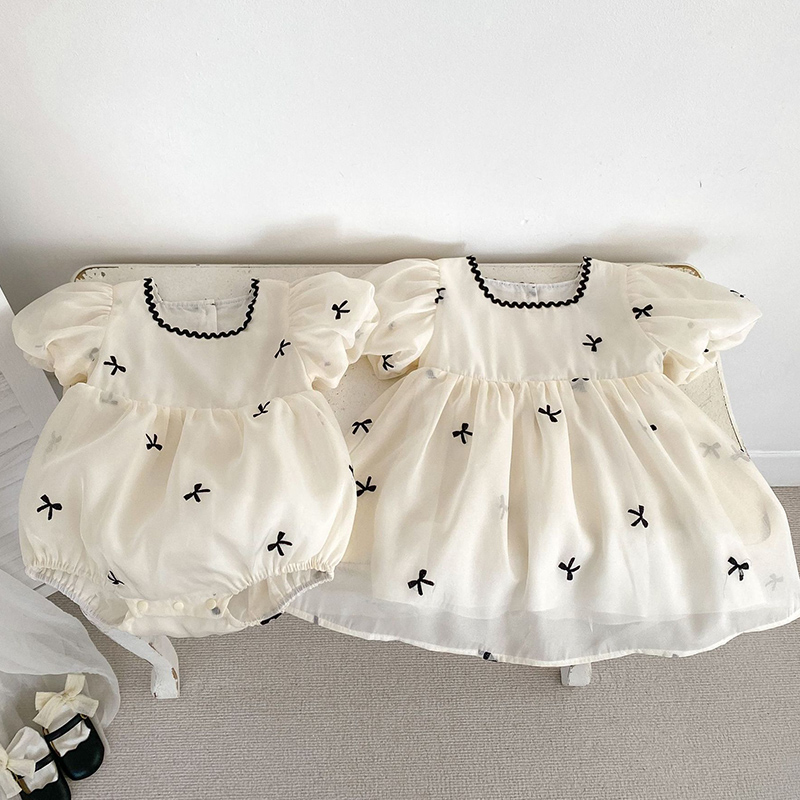 Summer Gauze Clothing - أطفال الأخوات ملابس الصيف طفلة فستان