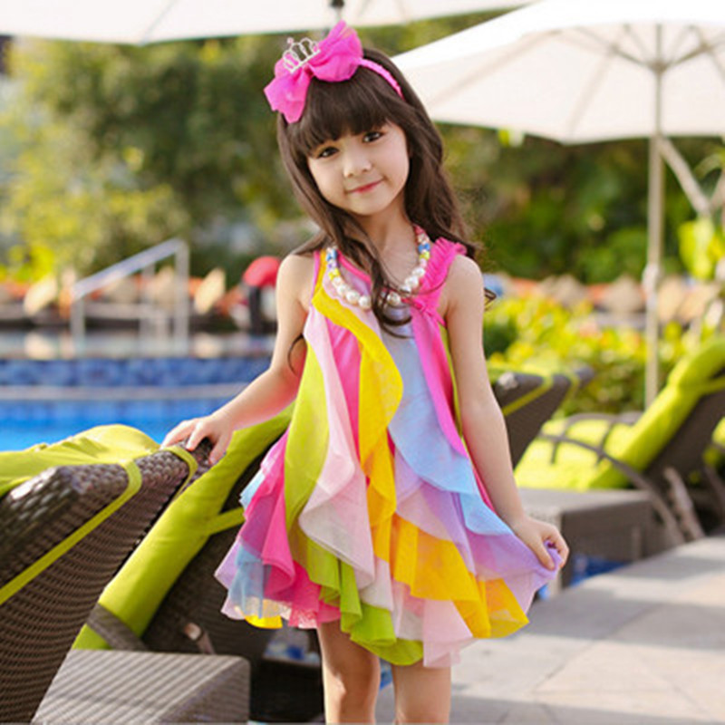 Summer Gauze Clothing - فستان صيفي للبنات بدون عقد ملابس