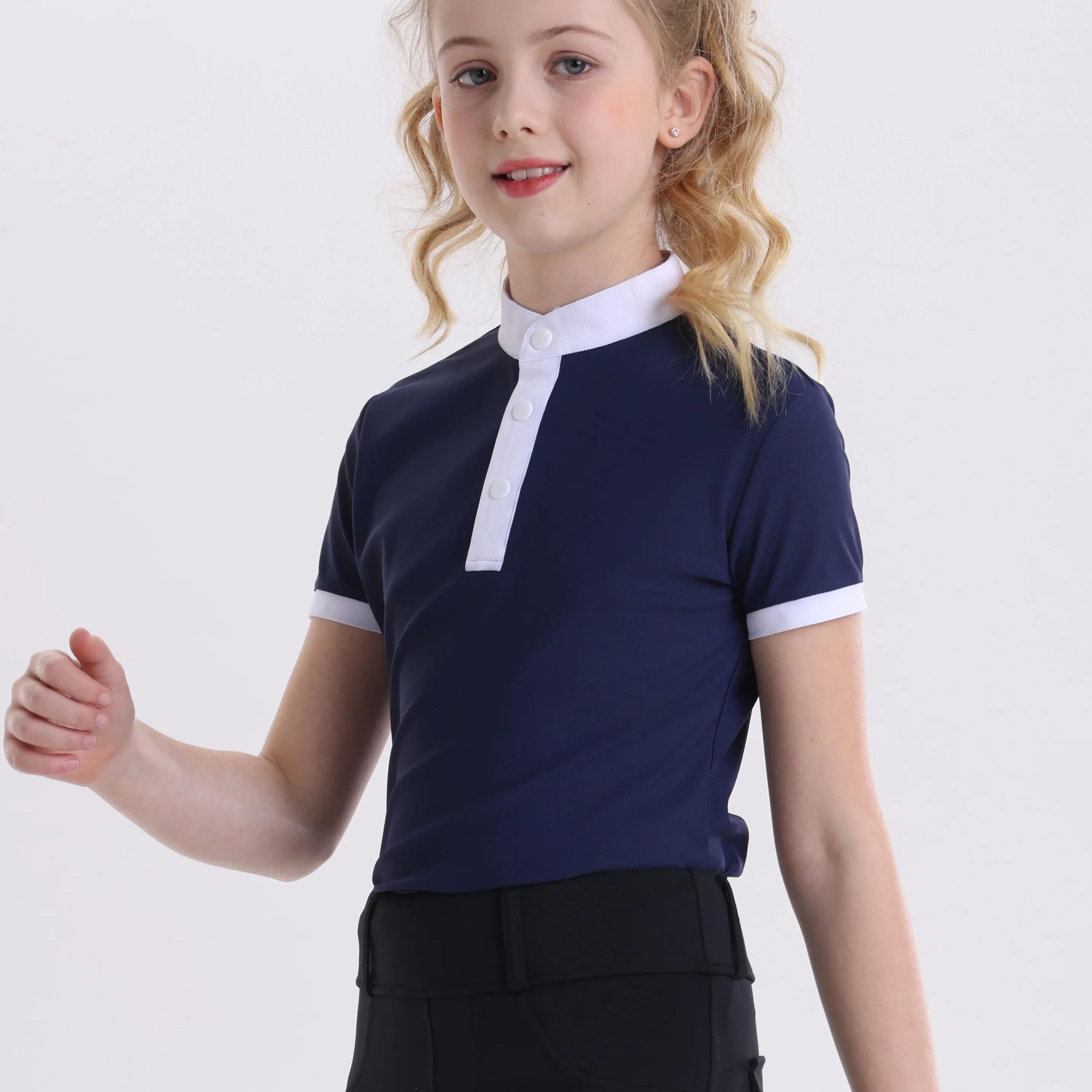 Summer Equestrian Clothing - قميص ركوب الخيل للأطفال بأكمام قصيرة
