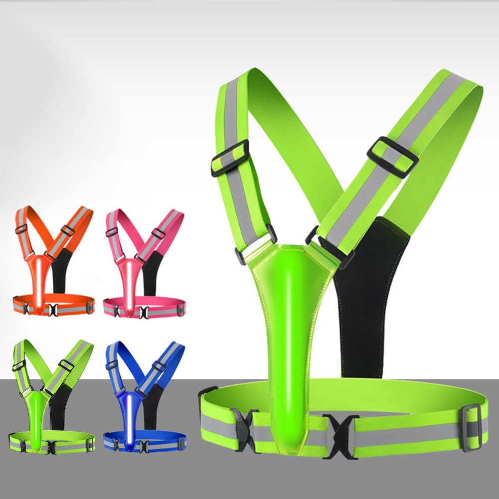 Summer Nights Clothing - سترة ركض LED مع USB ،