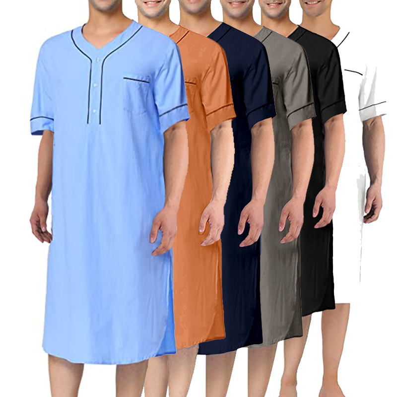 Summer Nights Clothing - قميص نوم رقيق بأكمام قصيرة للرجال