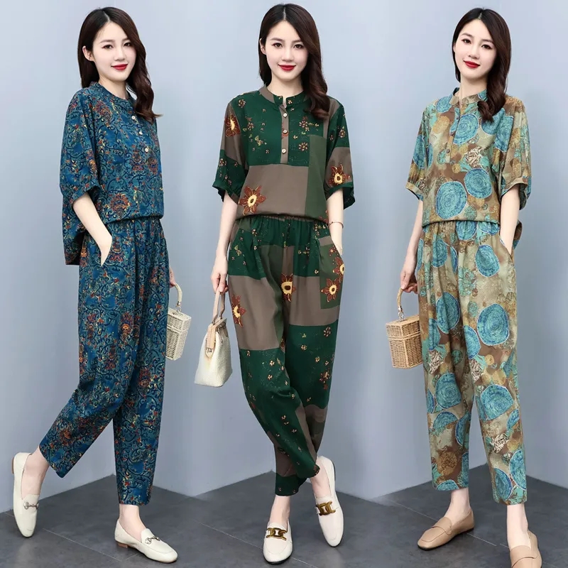 Summer Linen Clothing For Women - بدلة صيفية للأمهات متوسطات العمر 2026،