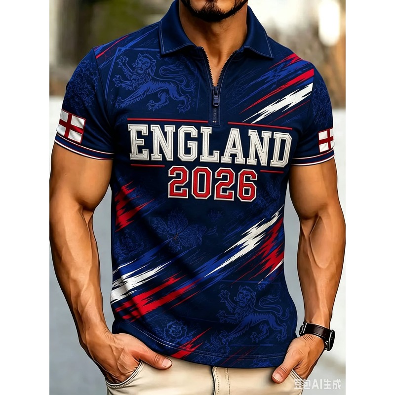 Summer Clothing For Teens - قميص بولو نصف سحاب لكرة القدم