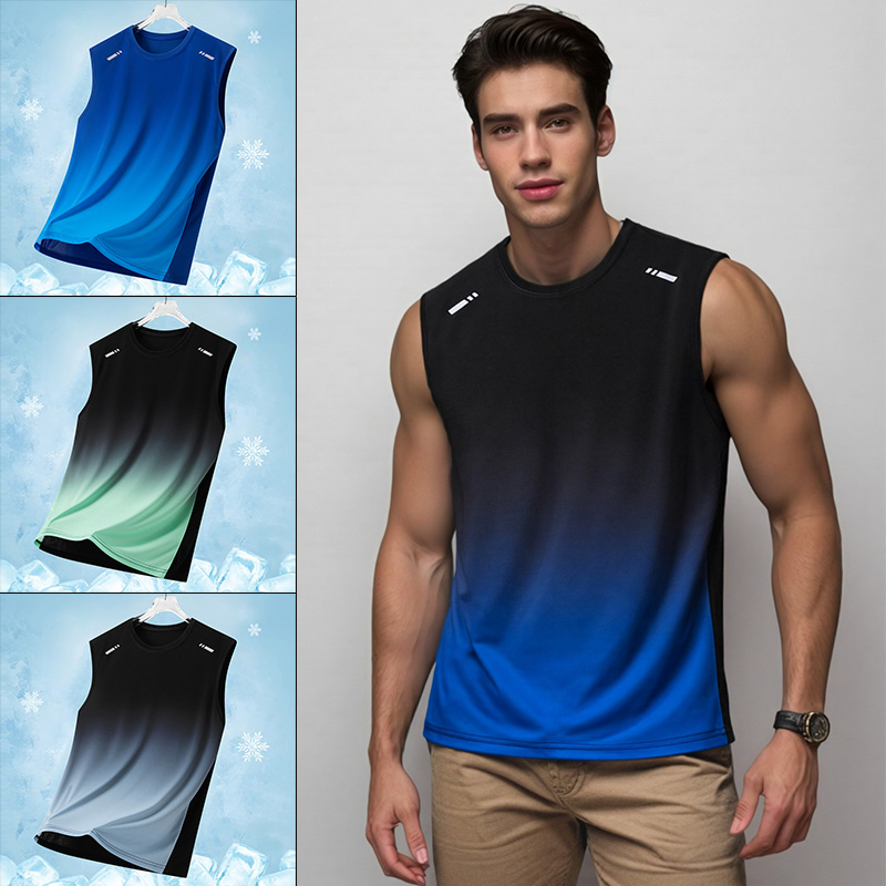 Summer Clothing For Teens - قميص رياضي رجالي بدون أكمام بتدرج