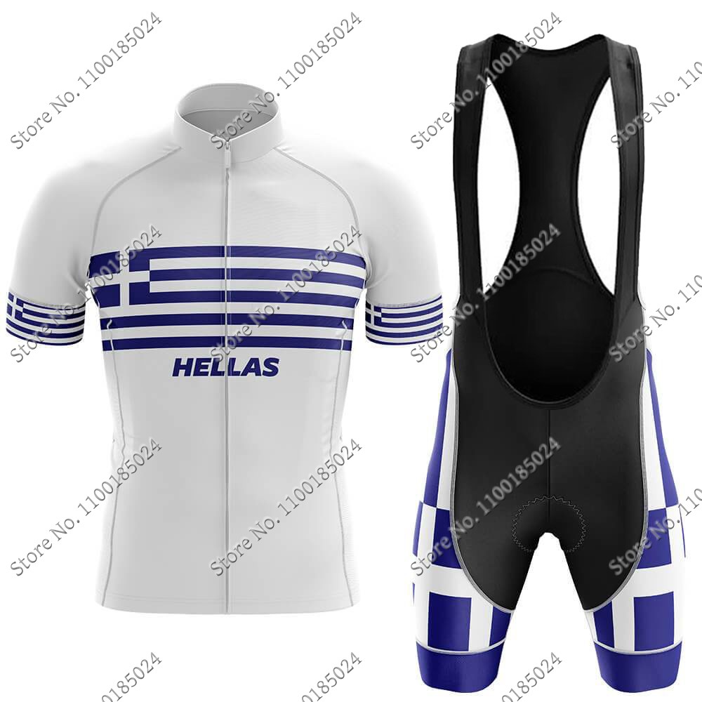 Summer Clothing For Greece - طقم جيرسي لركوب الدراجات للفرق الوطنية
