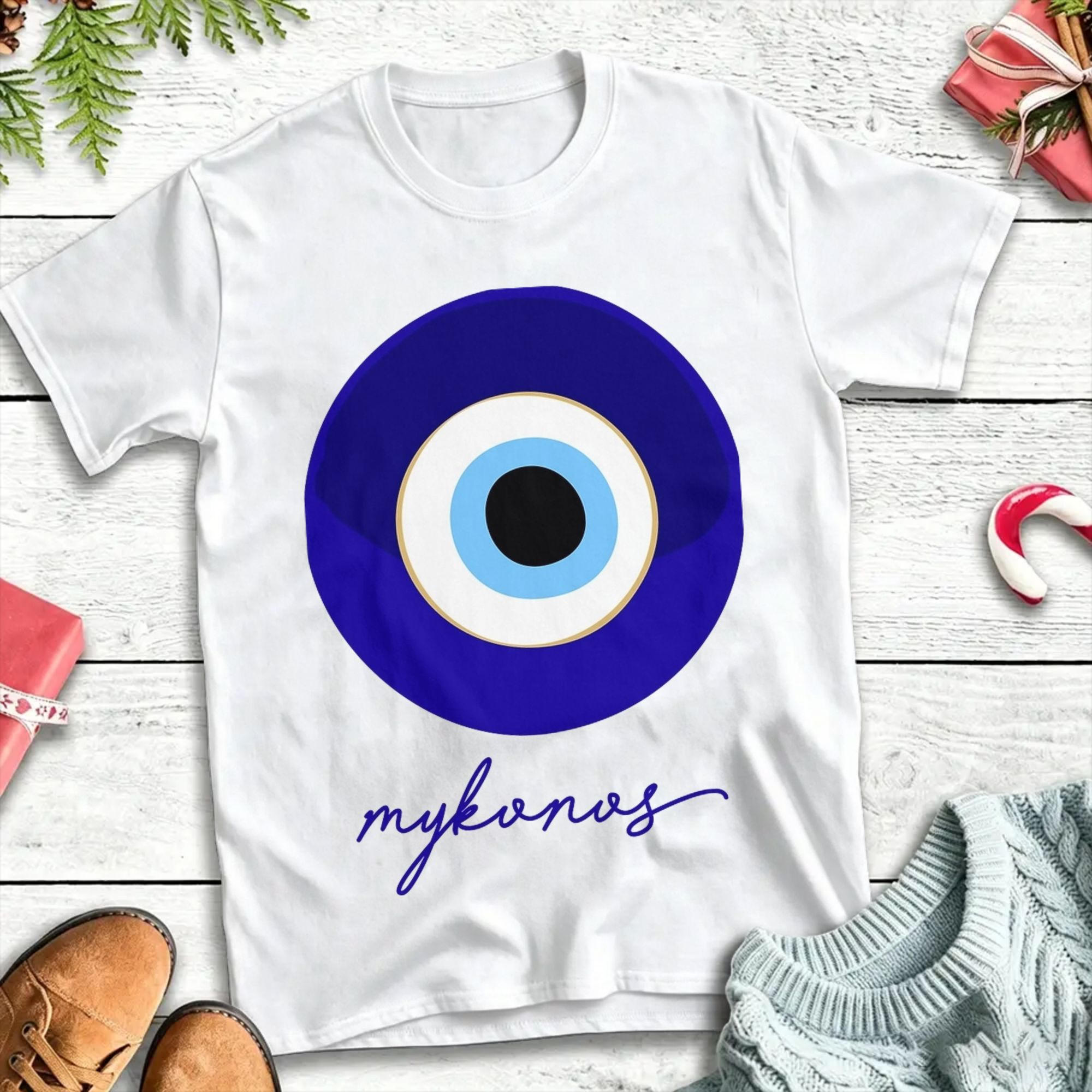 Summer Clothing For Greece - ميكونوس - اليونان، إصدار ماتي، تي