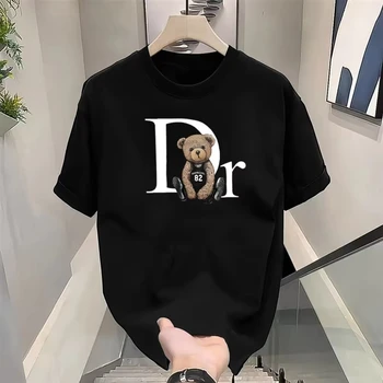 Summer Clothing Brands For Women - تي شيرت فاخر بطباعة دب لطيف