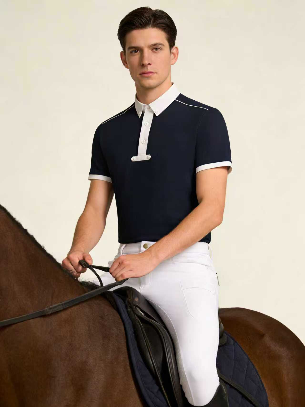 قميص بولو رجالي محبوك للفروسية - مراجعة Summer Equestrian Clothing وسعره