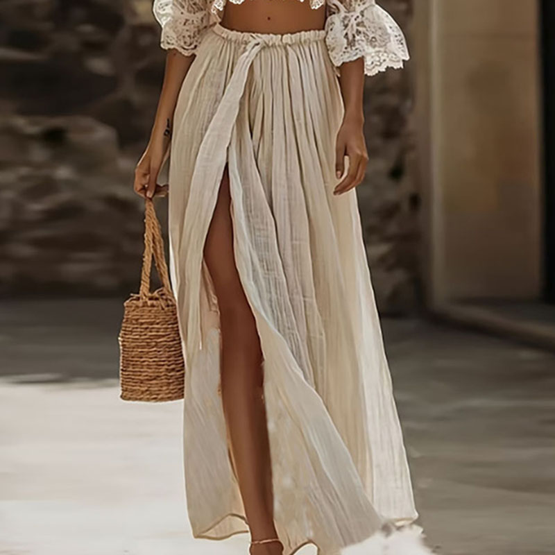 طقم نسائي بوهيمي من قطعتين من  - مراجعة Summer Vacation Clothing Women وسعره