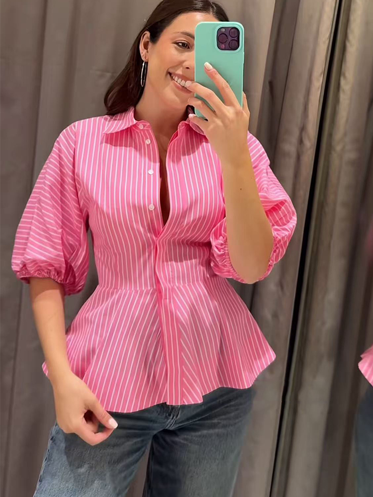 قمصان نسائية مخططة من TFMLN بق - مراجعة Summer Clothing For Teens وسعره