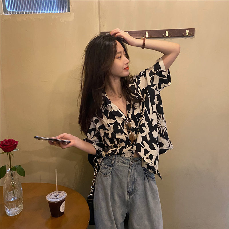 قميص صيفي جديد مطبوع فضفاض بأك - مراجعة Summer Clothing For Teens وسعره