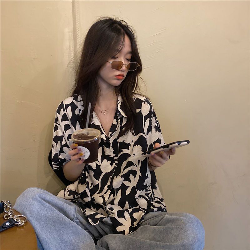 قميص صيفي جديد مطبوع فضفاض بأك - مراجعة Summer Clothing For Teens وسعره