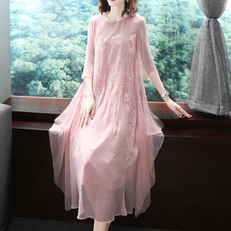 فستان سهرة أنيق بياقة دائرية و - مراجعة Summer Gauze Clothing وسعره