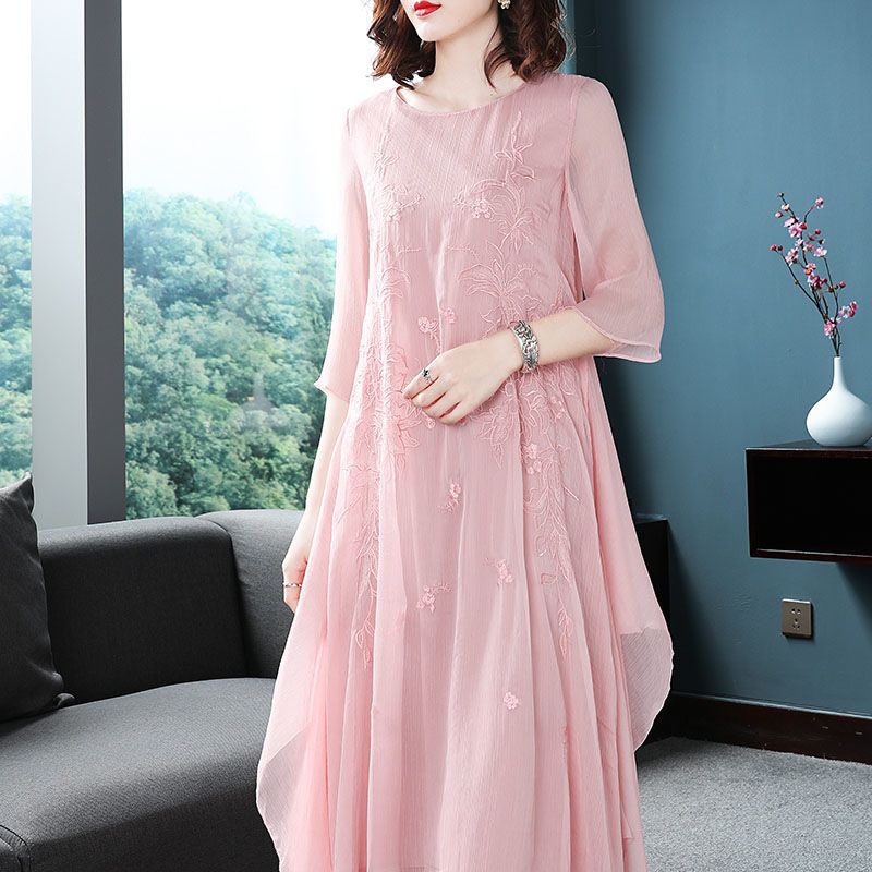 فستان سهرة أنيق بياقة دائرية و - مراجعة Summer Gauze Clothing وسعره