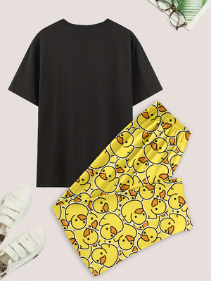 طقم بيجامة رجالي غير رسمي، تي  - مراجعة Summer Duck Clothing وسعره