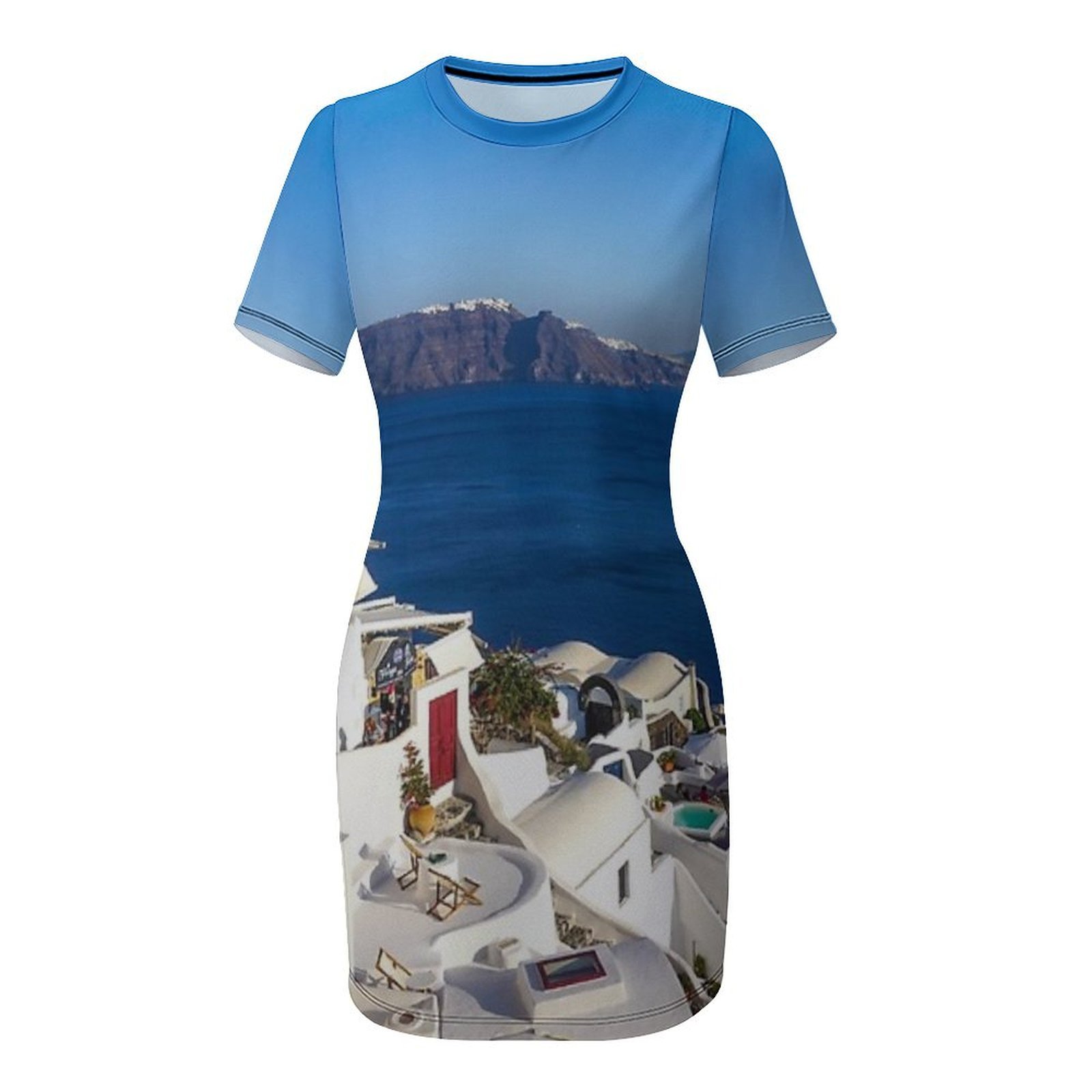 فستان صيفي قصير الأكمام بتصميم - مراجعة Summer Clothing For Greece وسعره