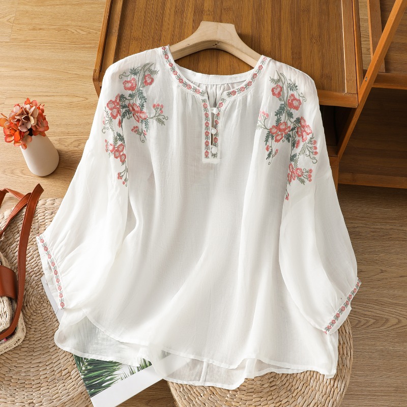 النمط الصيني الملابس النسائية  - مراجعة Summer Linen Clothing For Women وسعره