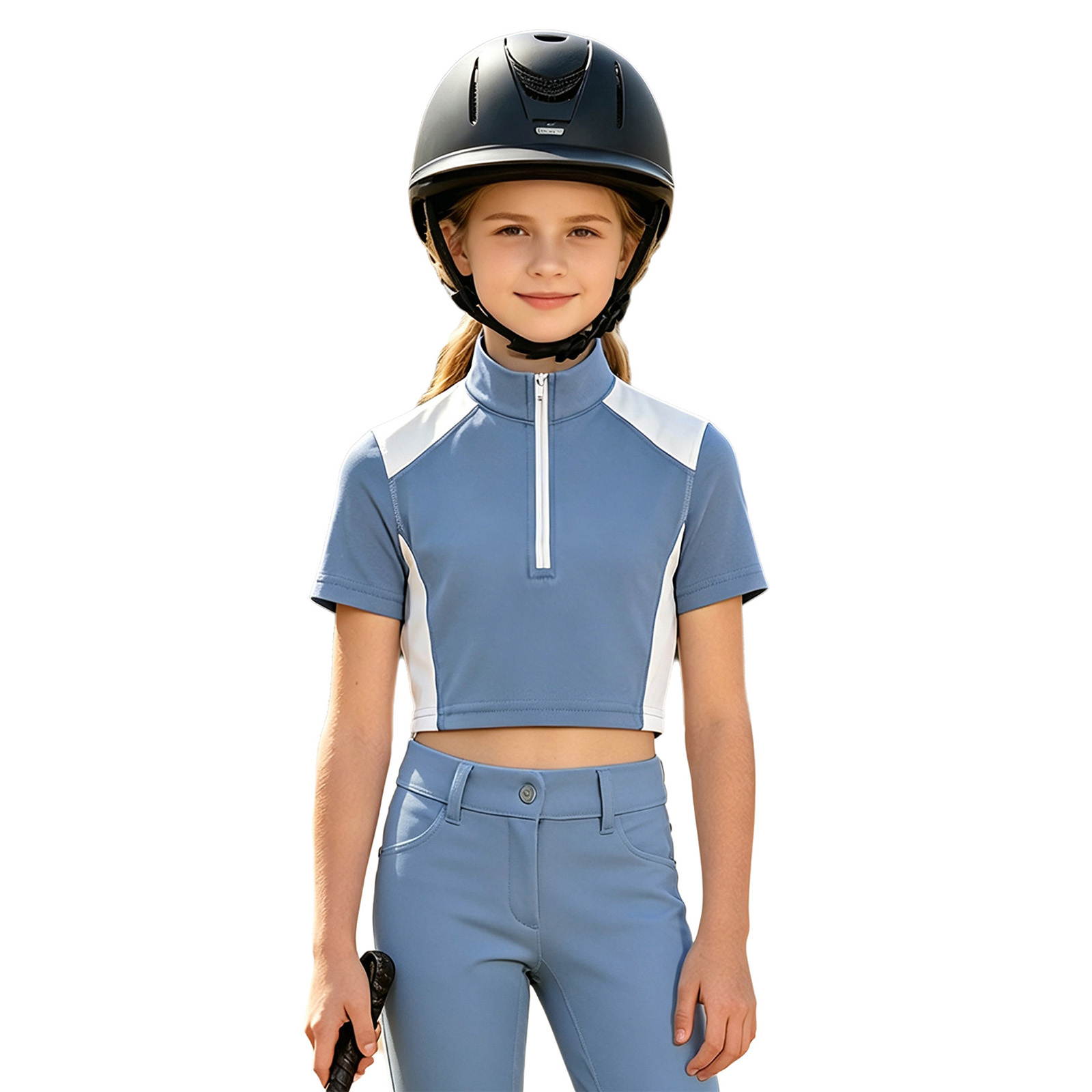 قميص ركوب الخيل للفتيات الصغير - مراجعة Summer Equestrian Clothing وسعره