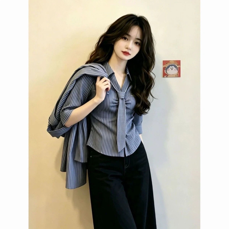 بلوزة أنيقة مخططة بأكمام قصيرة - مراجعة Summer Clothing Trends For Women وسعره