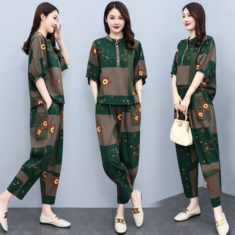 بدلة صيفية للأمهات متوسطات الع - مراجعة Summer Linen Clothing For Women وسعره