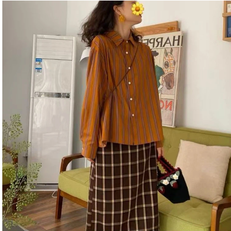 بلوزة غير رسمية فضفاضة مخططة ل - مراجعة Summer Clothing Trends For Women وسعره