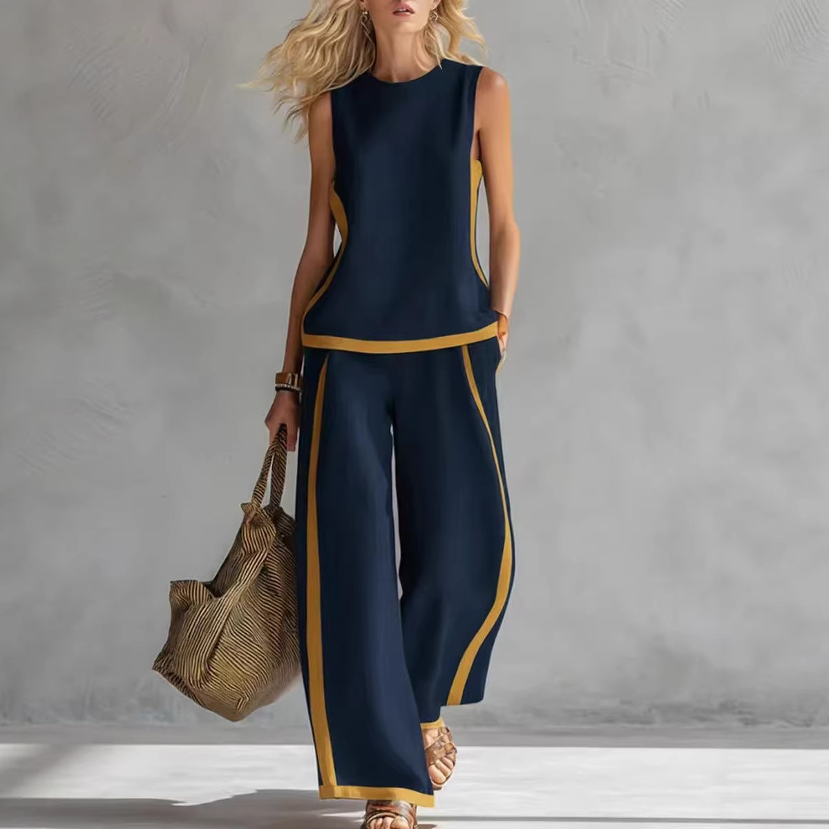طقم نسائي من قطعتين من الكتان  - مراجعة Summer Linen Clothing For Women وسعره