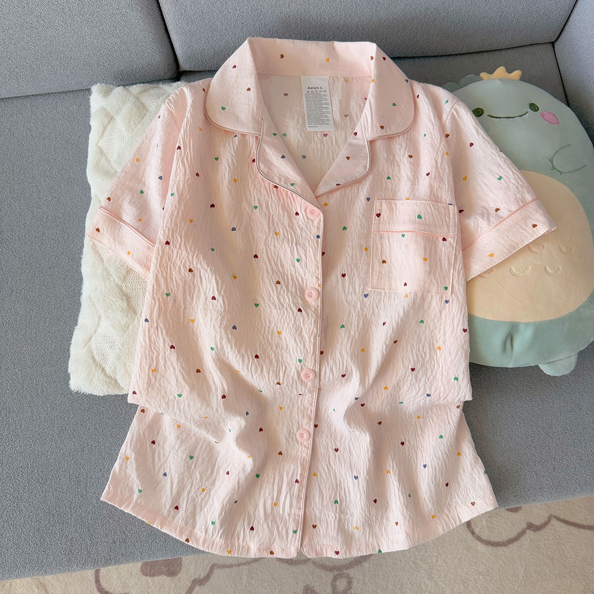 طقم بيجامة نسائية من القطن بنق - مراجعة Summer Clothing Cheap وسعره