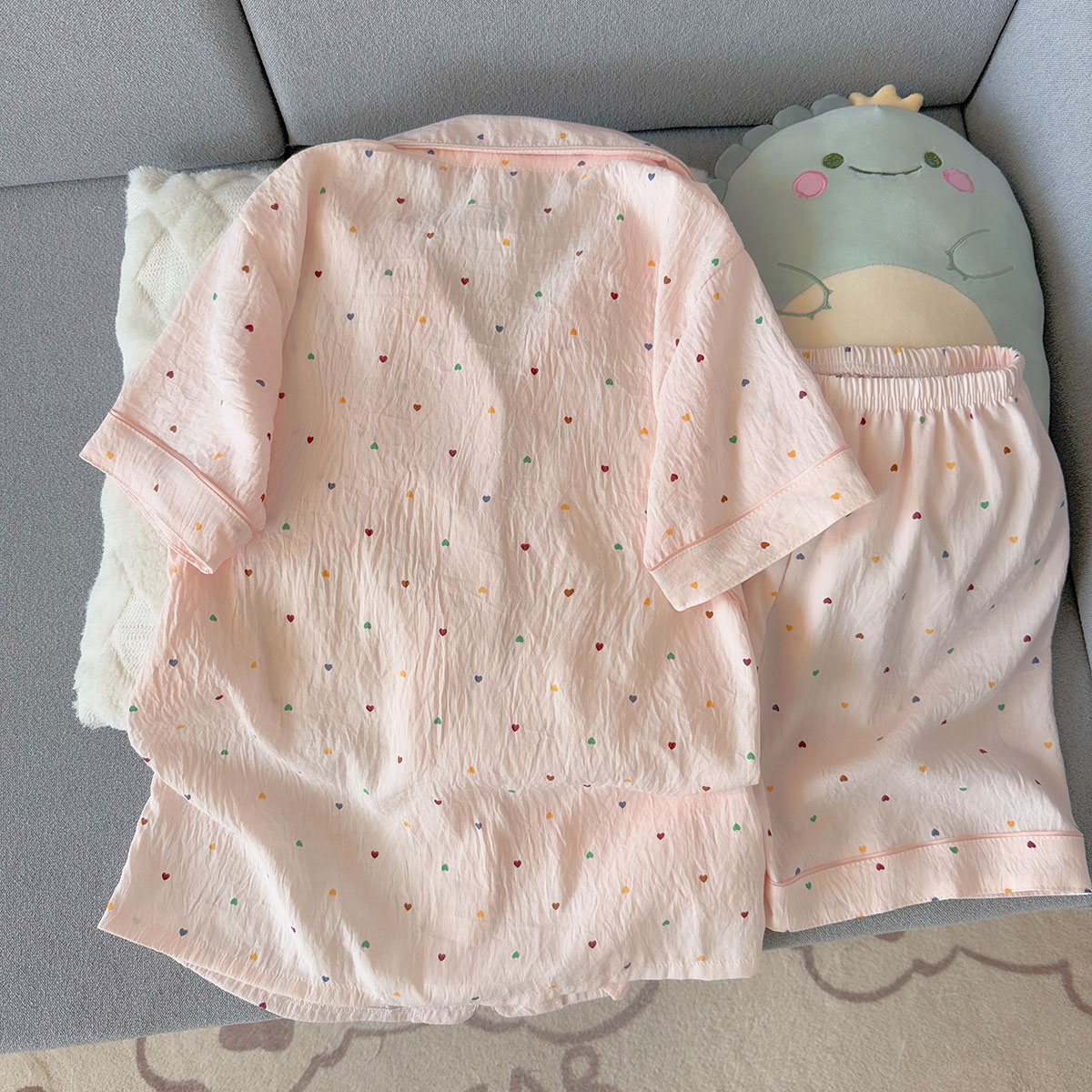طقم بيجامة نسائية من القطن بنق - مراجعة Summer Clothing Cheap وسعره