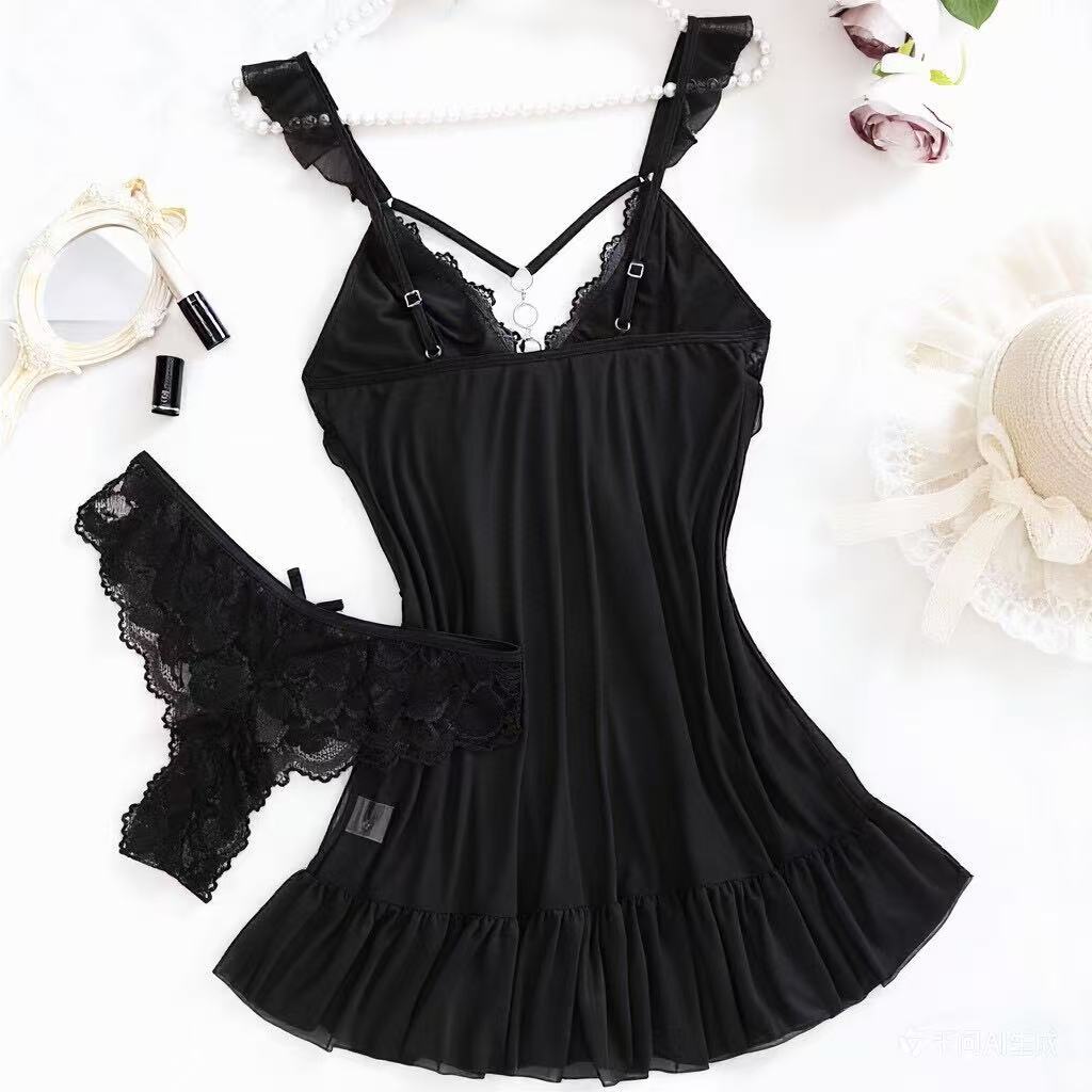 طقم لانجري نسائي أحمر مثير جدي - مراجعة Summer Nights Clothing وسعره