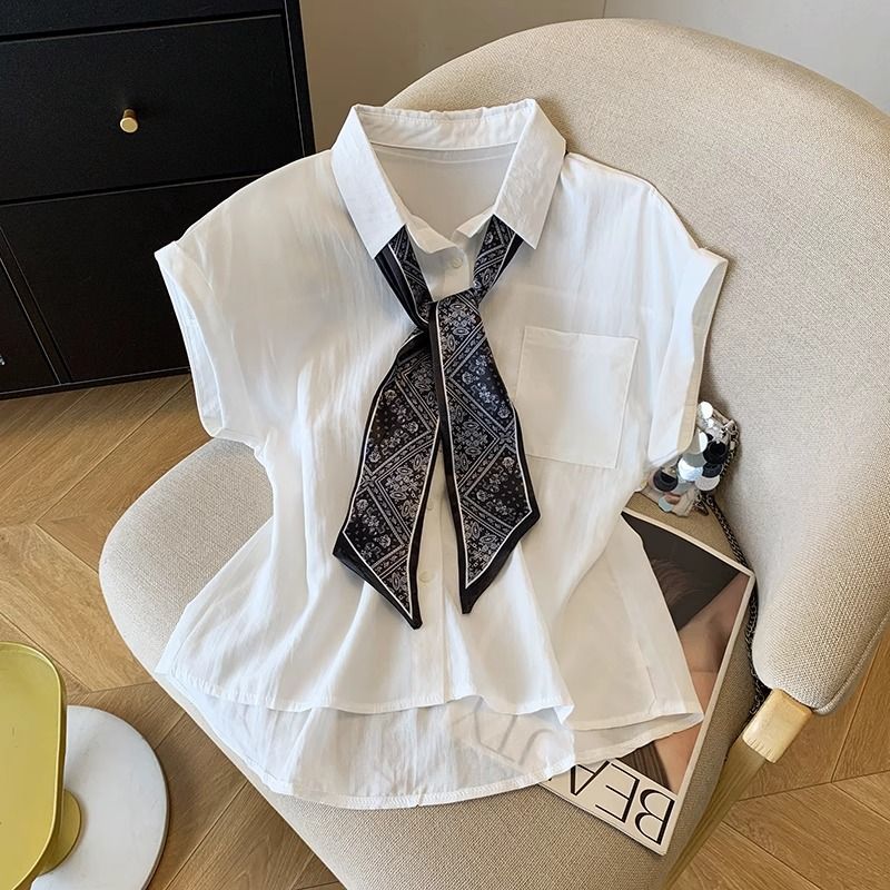 بلوزة نسائية أنيقة بأكمام قصير - مراجعة Summer Clothing Trends For Women وسعره