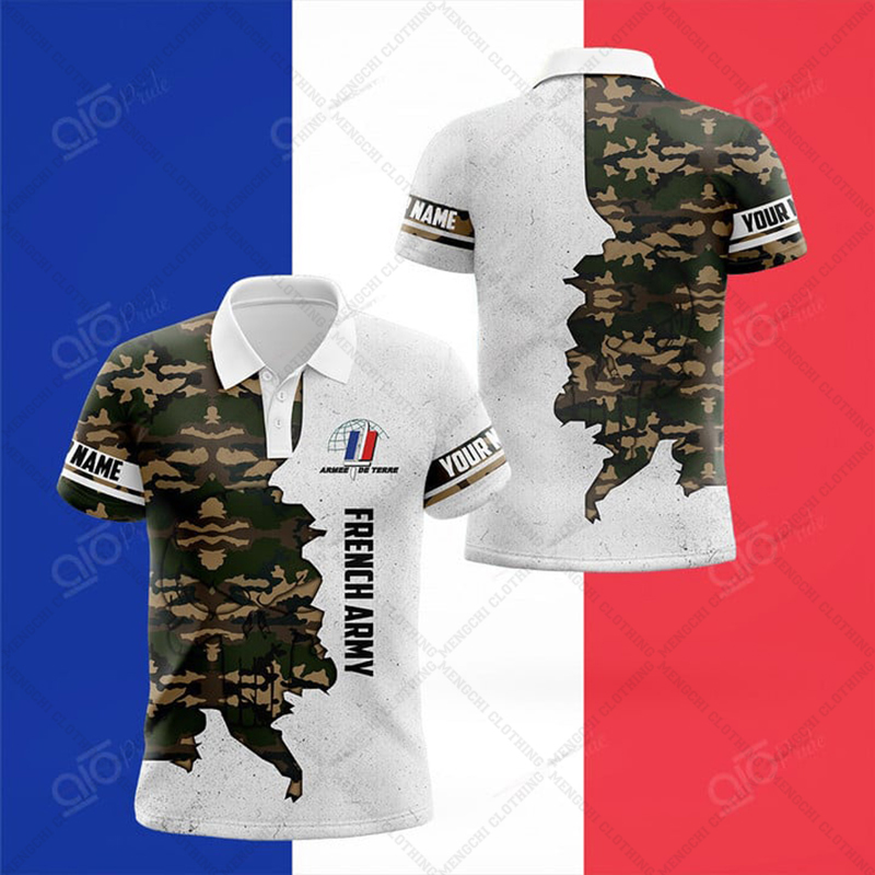 قميص بولو مخصص بتصميم علم فرنس - مراجعة Summer Clothing Name وسعره