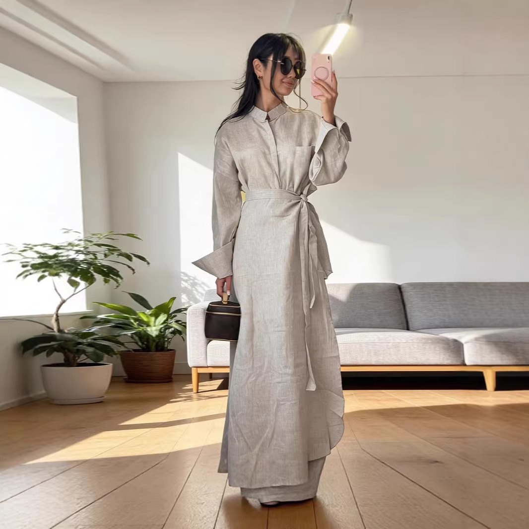 طقم نسائي جديد من سوبر آين 202 - مراجعة Summer Linen Clothing For Women وسعره