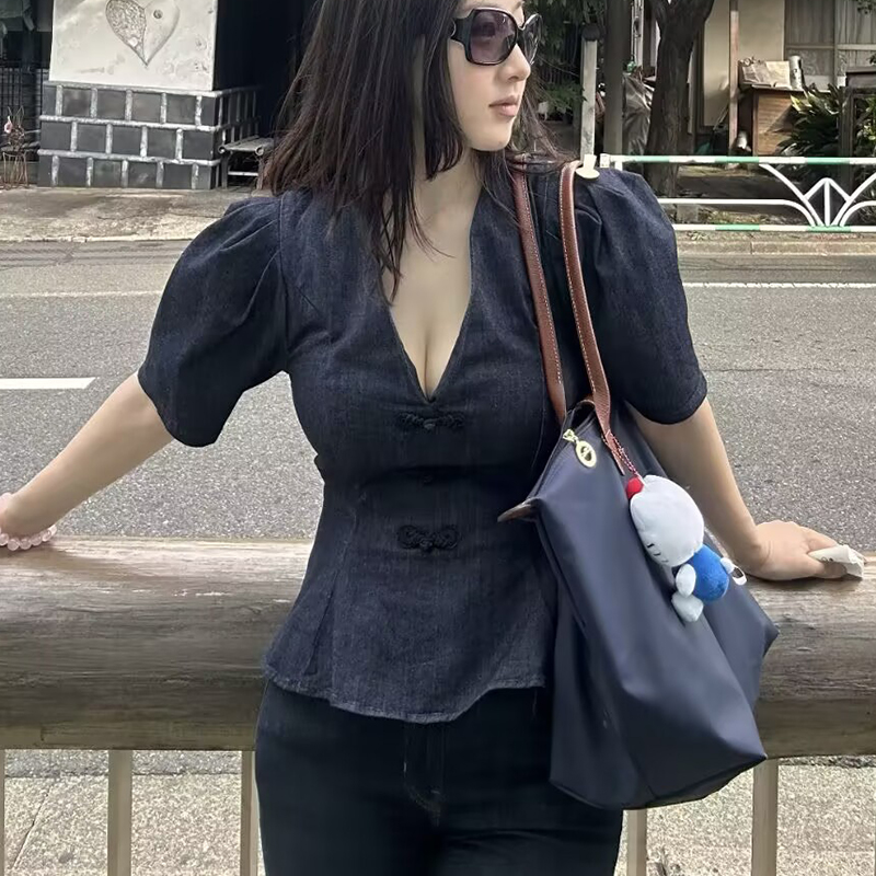 قمصان وبلوزات نسائية من الدنيم - مراجعة Summer Clothing For Teens وسعره