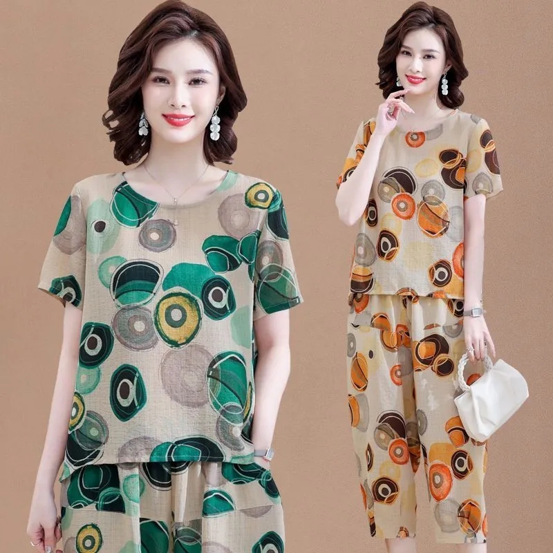 جديد قصيرة الأكمام تي شيرت لفص - مراجعة Summer Linen Clothing For Women وسعره