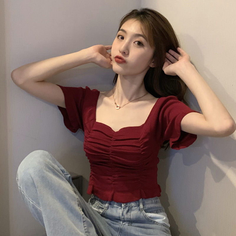 بلوزة نسائية محبوكة أنيقة بكشك - مراجعة Summer Clothing For Teens وسعره