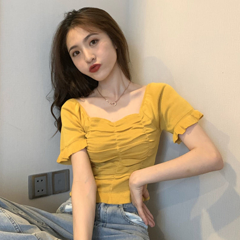 بلوزة نسائية محبوكة أنيقة بكشك - مراجعة Summer Clothing For Teens وسعره