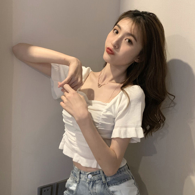 بلوزة نسائية محبوكة أنيقة بكشك - مراجعة Summer Clothing For Teens وسعره