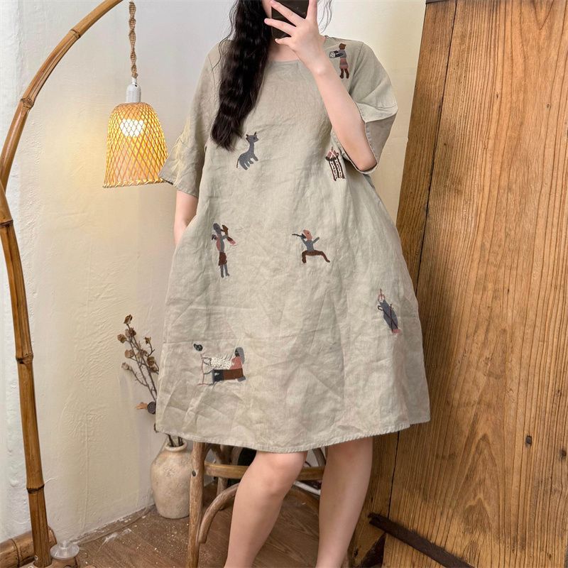 فستان صيفي كاجوال للنساء ذوات  - مراجعة Summer Linen Clothing For Women وسعره