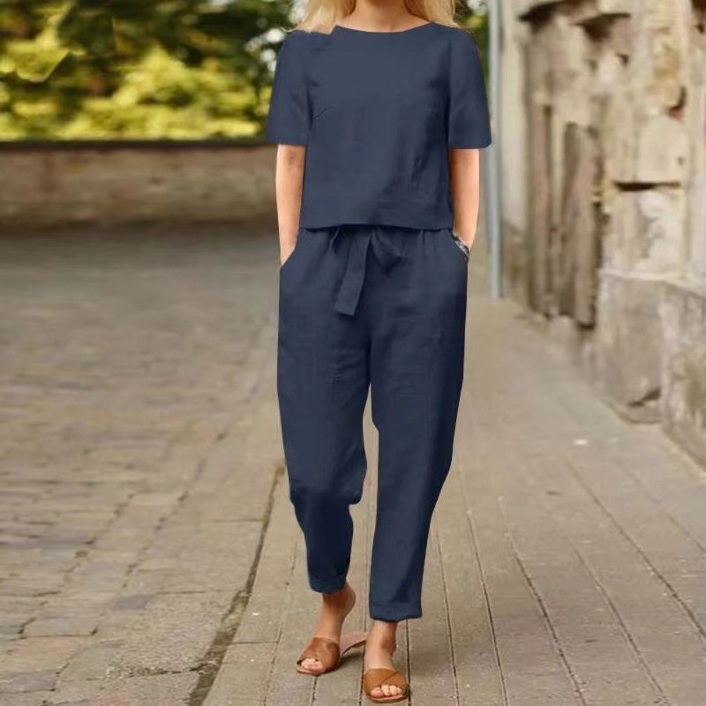 بدلة نسائية من القطن والكتان ب - مراجعة Summer Linen Clothing For Women وسعره