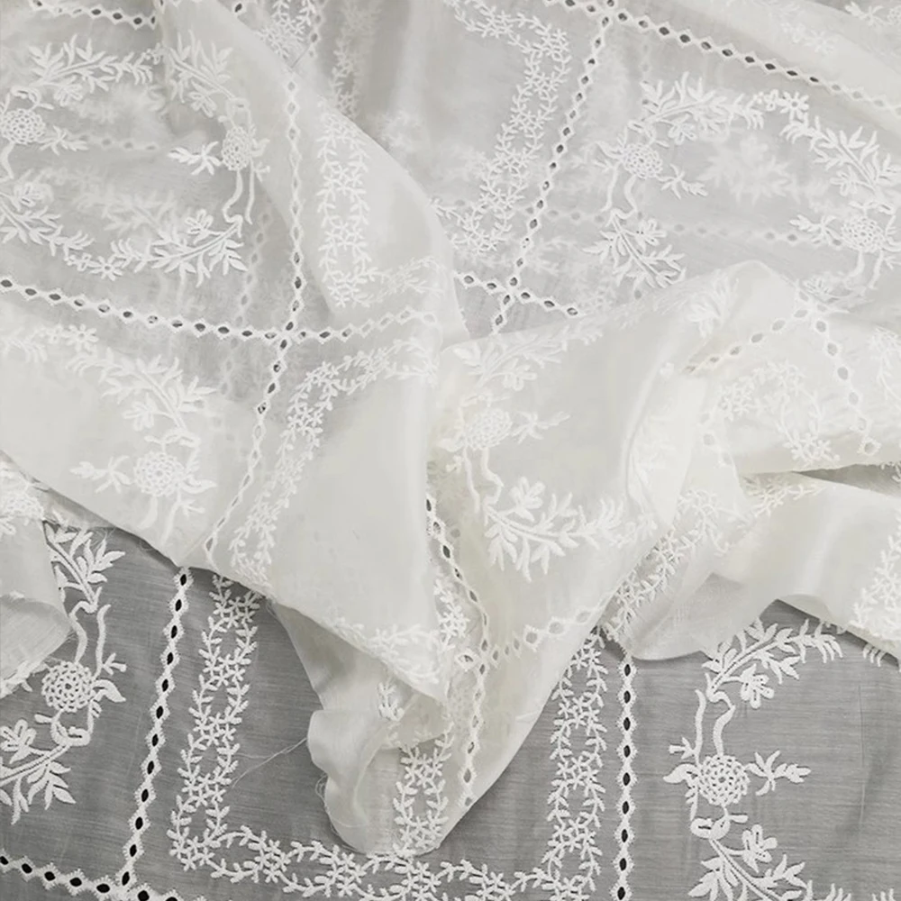 قماش زهرة مطرز أجوف ، فستان بح - مراجعة Summer Gauze Clothing وسعره